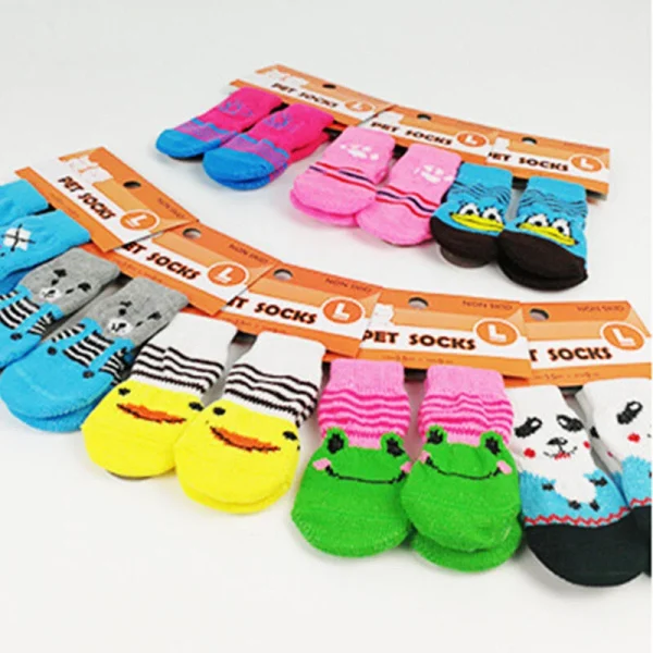 Dogs Anti Slip Socks, Pet Knits Socks, Cute Cartoon Dog Socks. - Image 3