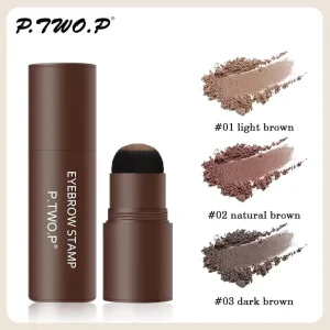PTWO.P Eyebrow Stamp Shaping Kit Set Waterproof Women Makeup Brows Stencil.