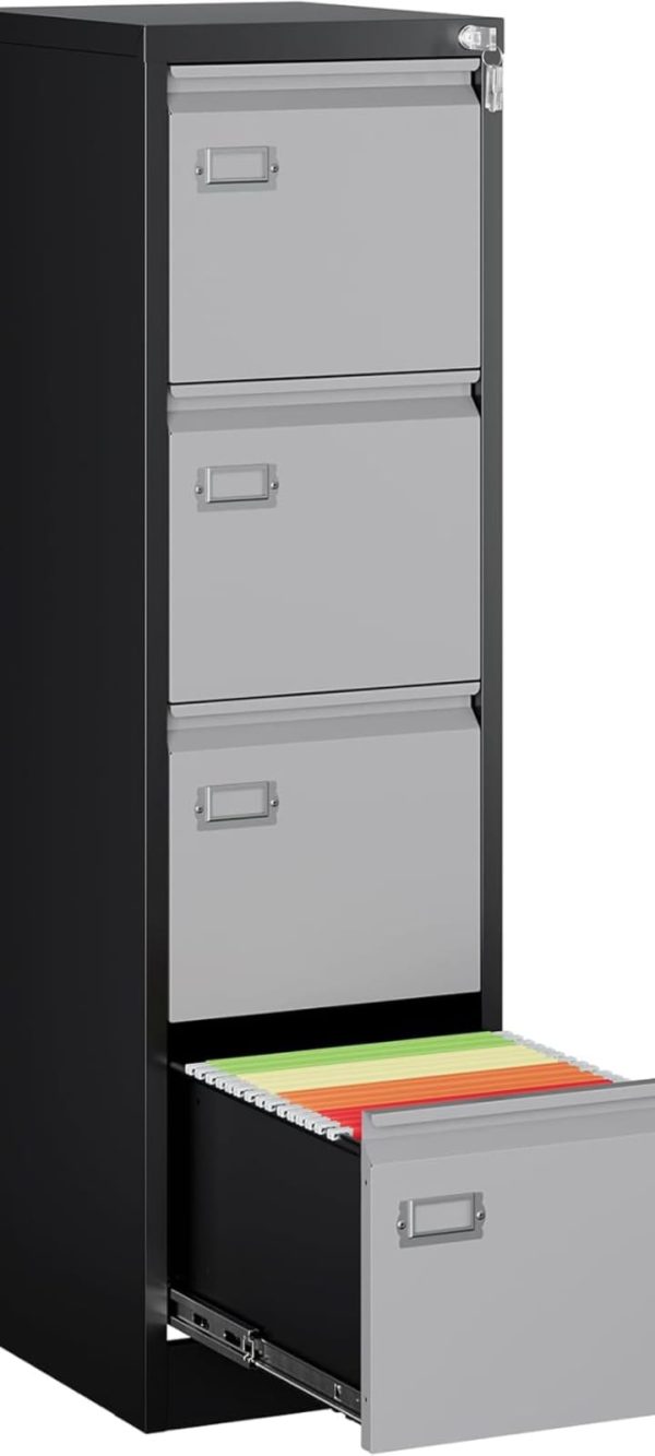 4-DRAWER MS WOOD SHEET OFFICE FILING CABINET - Image 3