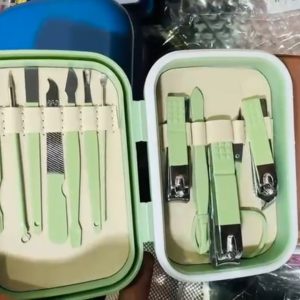 Professional Stainless Steel Nail Clipper Manicure Pedicure Set With Case