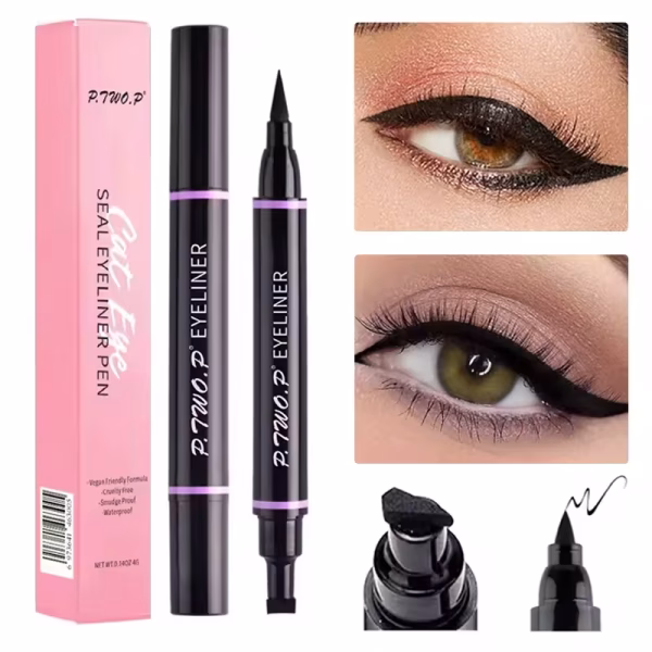 P.TWO.P Stamp Eyeliner Pencil Double Ended Waterproof Quick Drying, Liquid Eyeliner.