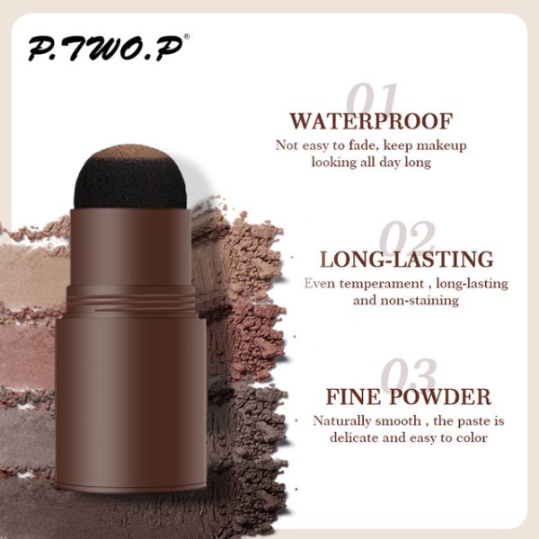 PTWO.P Eyebrow Stamp Shaping Kit Set Waterproof Women Makeup Brows Stencil. - Image 3