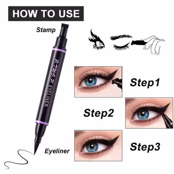 P.TWO.P Stamp Eyeliner Pencil Double Ended Waterproof Quick Drying, Liquid Eyeliner. - Image 3