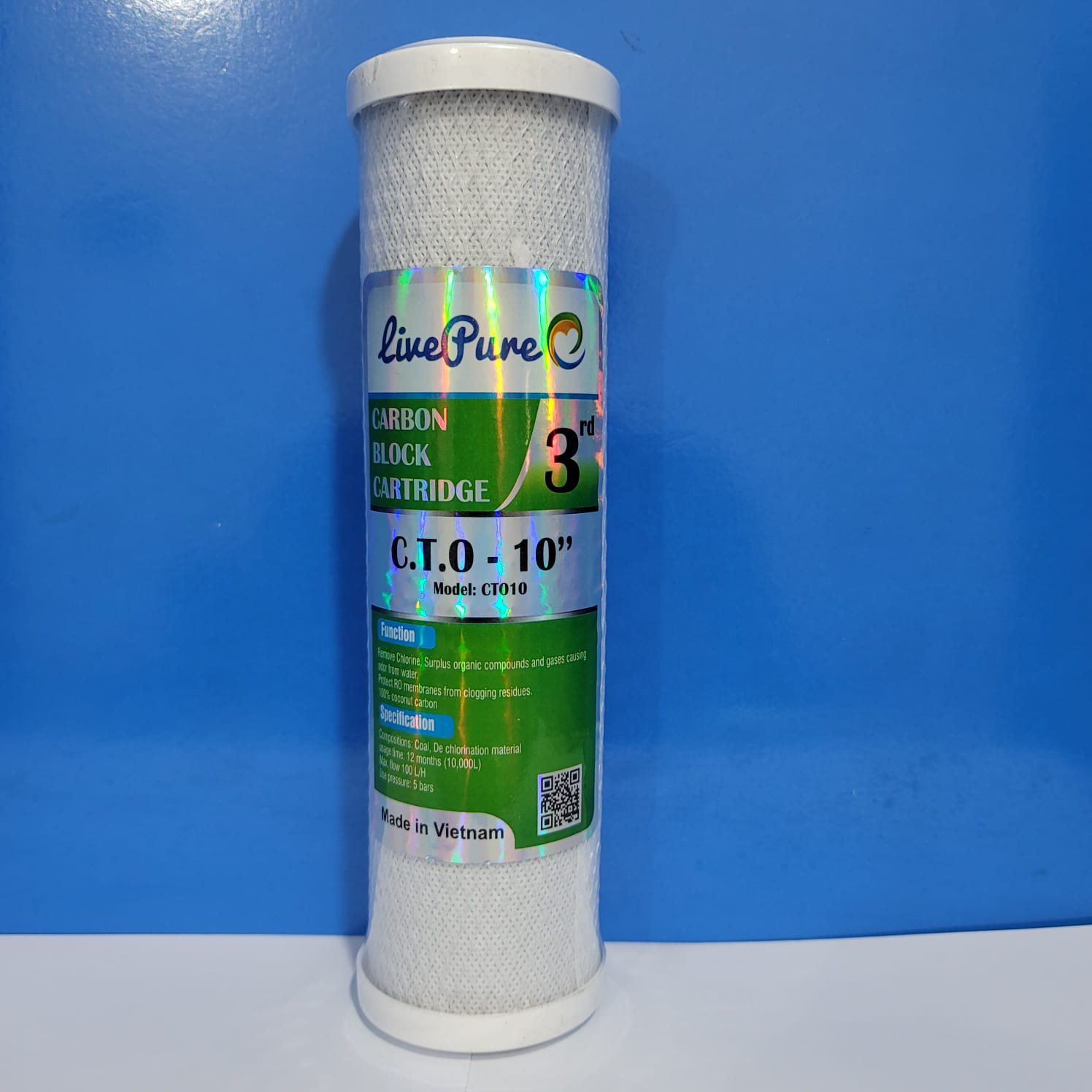 Block Carbon Filter Cartridge 3rd Stage.