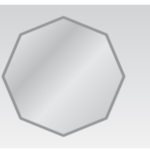 Faisal Sanitary Mirror Fancy with Bracket 4112 Chrome Elegant Metal