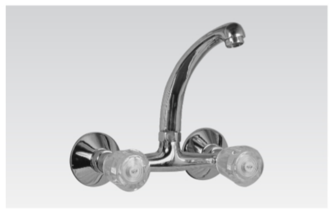 Faisal Sanitary 523 Sink Mixer A Type Neck Deluxe Range S97 Head