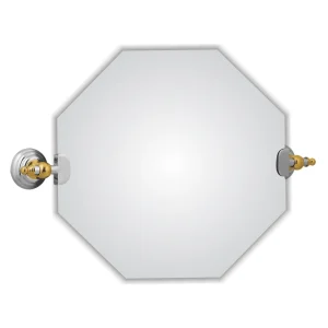Faisal Sanitary Mirror Fancy with Bracket 4112 Chrome Gold Elegant Metal