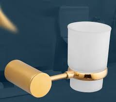 Faisal Sanitary Tooth brush holder 4105 full gold Elegant Metal
