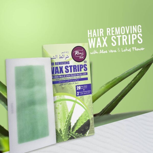 Rivaj UK Aloe Vera & Lotus Flower Body Wax Strips - Image 2