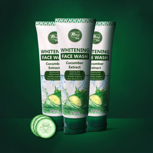 Rivaj UK Original Whitening Face Wash With Cucumber Extract 100ml - Image 2