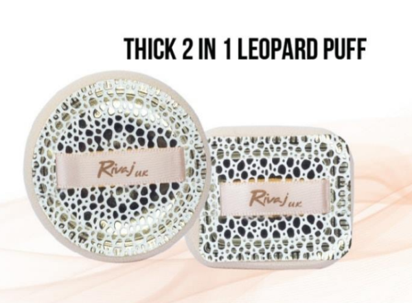 Rivaj UK Thick 2 in 1 Leopard Puff