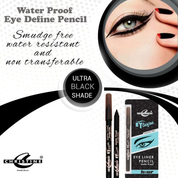 Christine Long Lasting Eye Define Pencil /Eyeliner - Black
