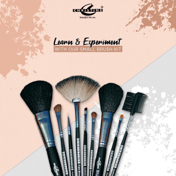 Christine Professional Makeup Small Brush Kit Set - 9 Pieces