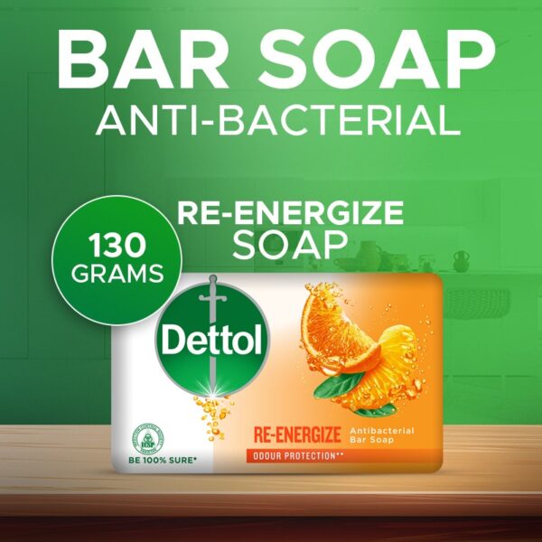Dettol Antibacterial Reenergize Soap 130g