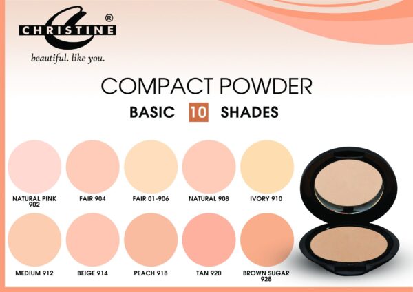 Christine Compact Powder - 10 Beautiful Shades - Image 2