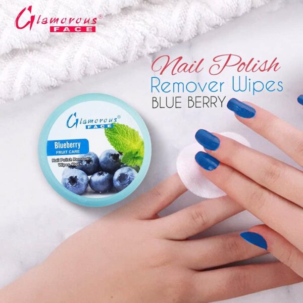 Glamorous Face Nail Polish Remover Tissues (Blueberry Fruit Care)