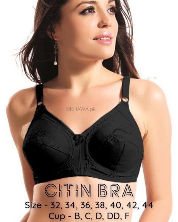 Flourish Citin Cotton Black Color Bra - Image 2