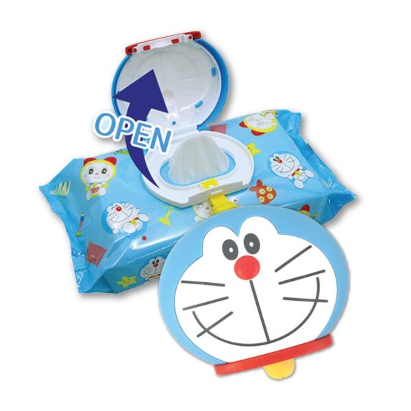 Doremon Baby Wipes with Cap/Lid - 80 Pieces Packet