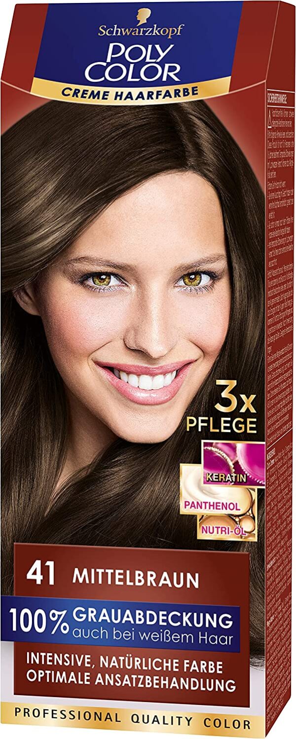 Poly Color Cream Hair Color - Natural Medium Brown - 41