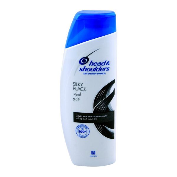 Head & Shoulders Silky Black Anti Dandruff Shampoo - 185ml - Image 3