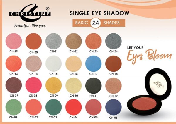 Christine Single Eye Shade - 24 Beautiful Shades - Image 2