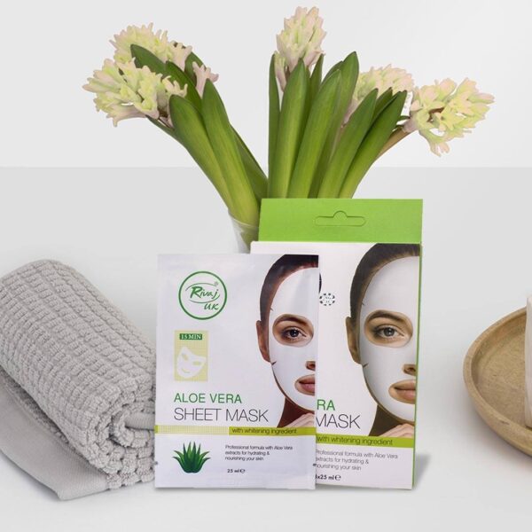 Rivaj UK Aloe Vera Sheet Face Mask (3 Sheets)