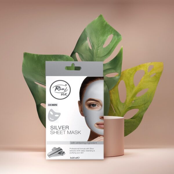 Rivaj UK Silver Sheet Face Mask (3 Sheets)