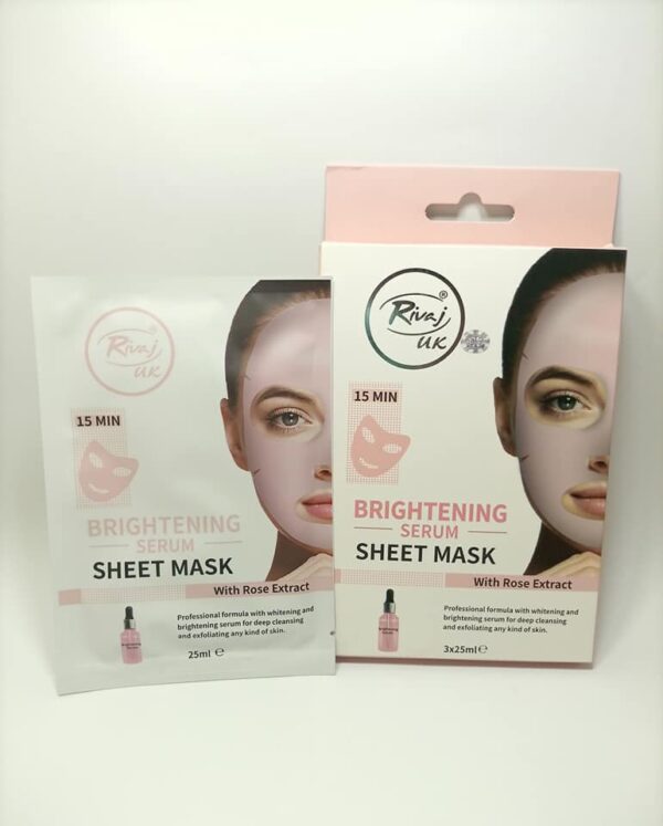 Rivaj UK Brightening Serum Sheet Face Mask (3 Sheets) - Image 2