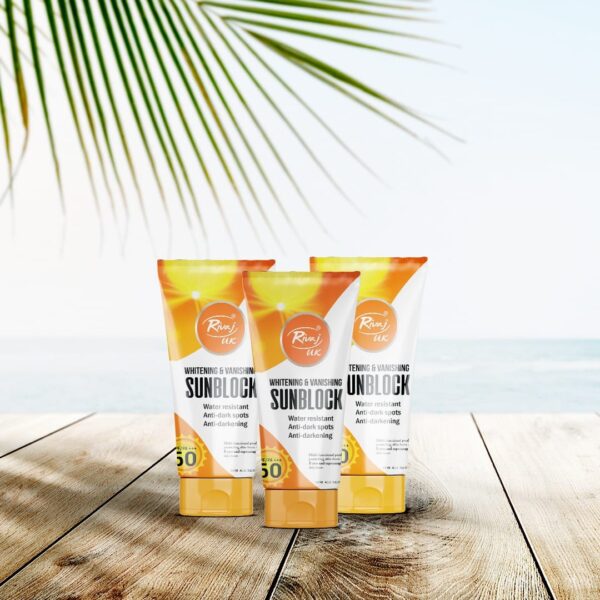 Rivaj UK Whitening and Vanishing Sunblock SPF60 (150ml)