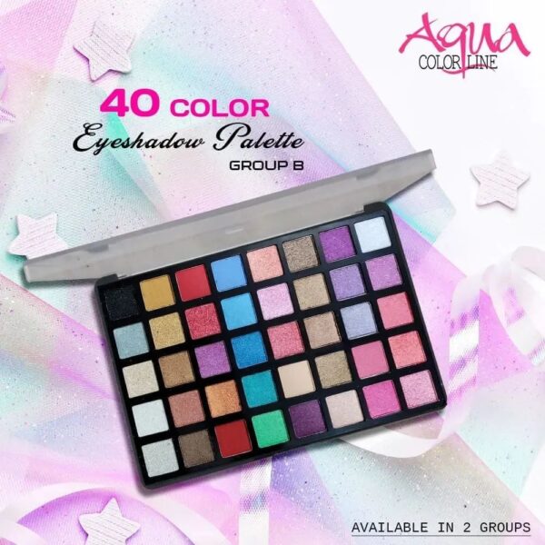 Aqua Color Line 40 Color Eyeshadow Palette - Group B