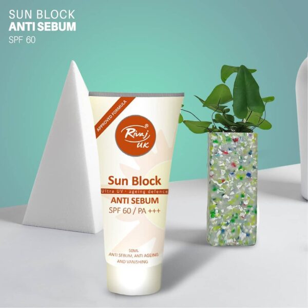 Rivaj UK Anti-Sebum Sunblock SPF60 (50ml) - Image 2
