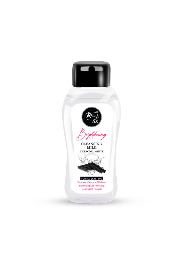 Rivaj UK Charcoal White Brightening Cleansing Milk - 100ml - Image 2