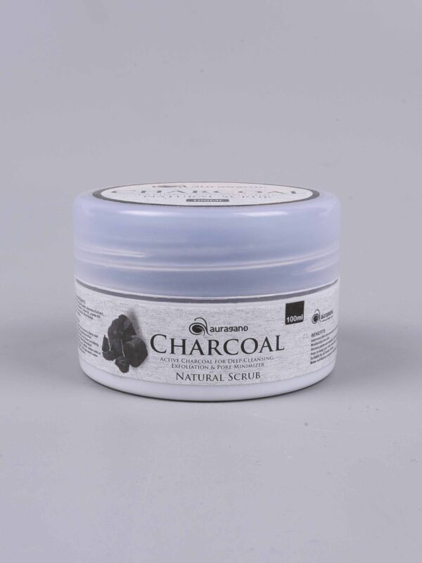 Auragano Charcoal Facial Scrub (Natual Active Charcoal for Deep Cleansing, Exfoliation & Pore Minimizer)- 100ml - Image 4