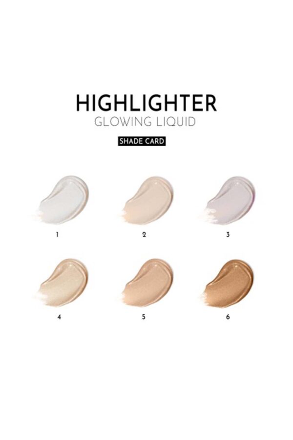 Rivaj UK Glowing Liquid Highlighter - 6 Wonderful Shades - Image 2