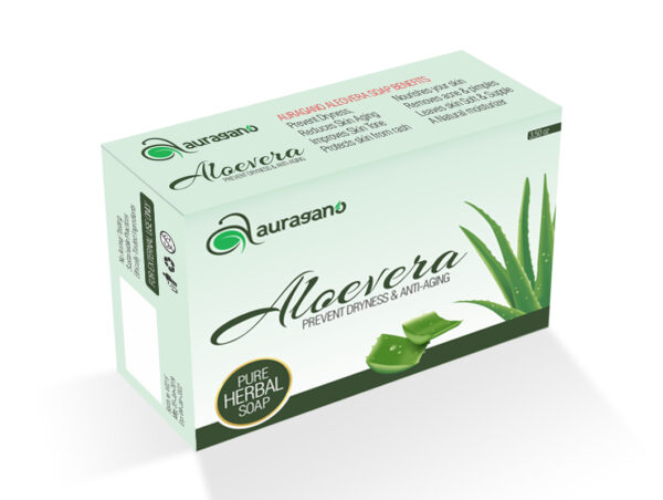 Auragano Activated Aloe Vera Soap (Hand Made Soap) - 100gm - Image 3