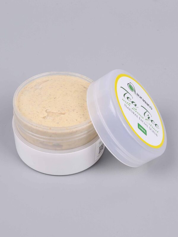 Auragano Tea Tree with Lemon Extract Facial Scrub - 100ml - Image 2