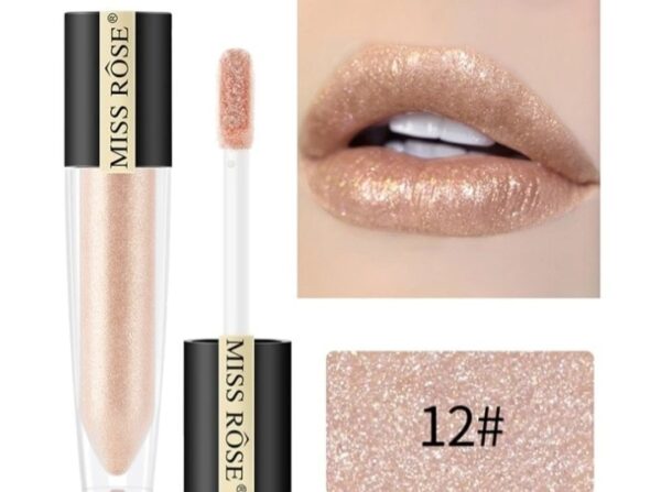 Miss Rose Glitter Shinny Lipgloss - Shade No 12