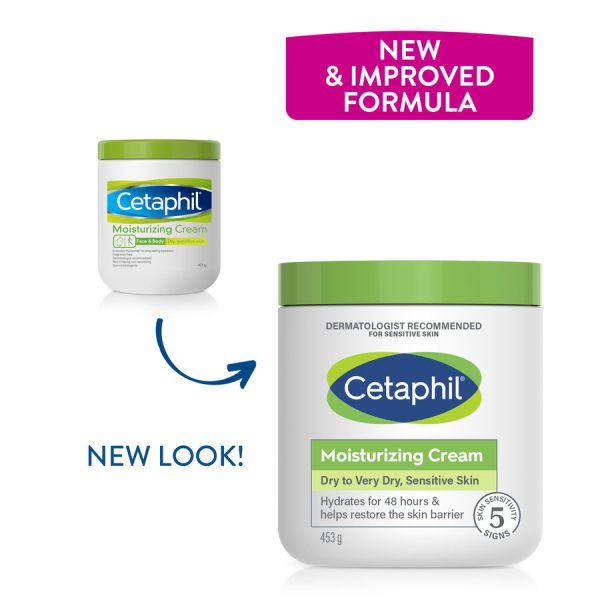 Cetaphil Moisturizing Cream, Face & Body Moisturizer for Men & Women, Dry to Very Dry and Sensitive Skin, Unscented, 453g - Image 4