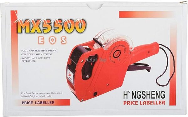Hongsheng MX-5500 Price Labeler Printing Rate Printer Label Gun 8 Digits, Assorted Color - Image 5
