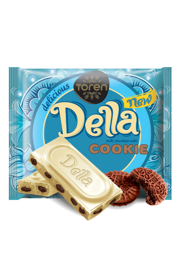 Toren Della Milk Compound Chocolate With Cookies (Pack of 3) Product of Turkey