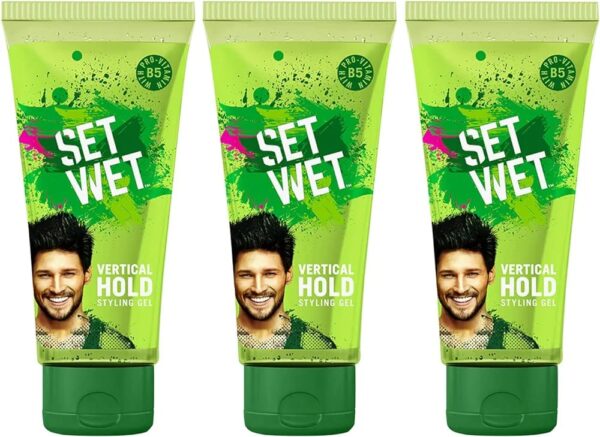 Set Wet Hair Gel for Men Vertical Hold 100ml | Strong Hold, High Shine | No Alcohol, No Sulphate - Image 2