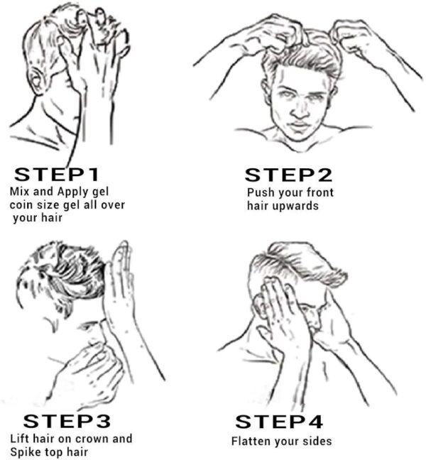 Set Wet Hair Gel for Men Vertical Hold 100ml | Strong Hold, High Shine | No Alcohol, No Sulphate - Image 7