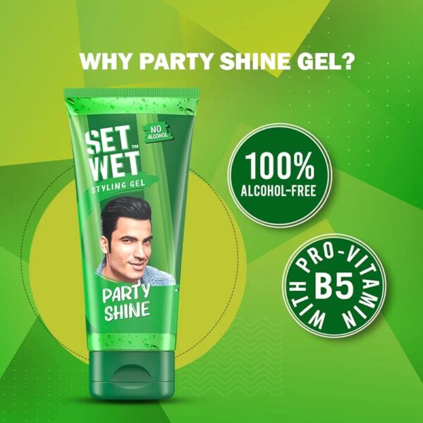 Set Wet Hair Gel for Men Vertical Hold 100ml | Strong Hold, High Shine | No Alcohol, No Sulphate - Image 10