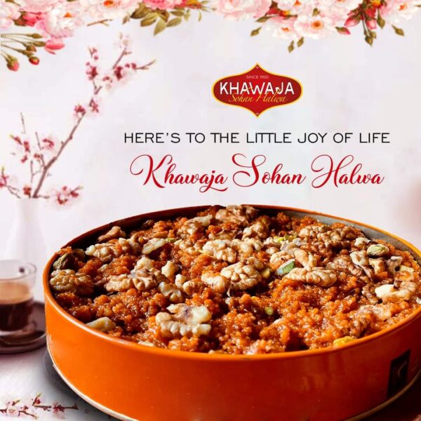 Khawaja Ka Sohan Halwa with dry fruits with Tin Boxes Packing available in 500 Grm