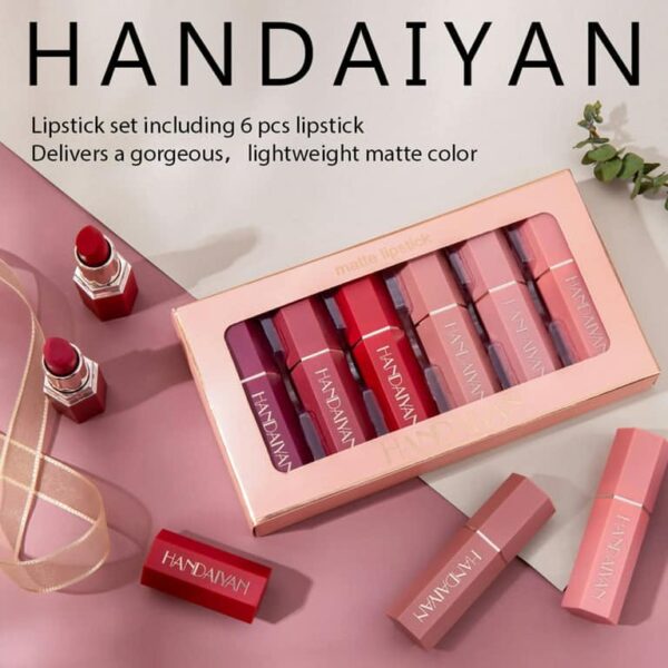 HANDAIYAN MATTE LIPSTICK SET (Long lasting and vibrant Shades)