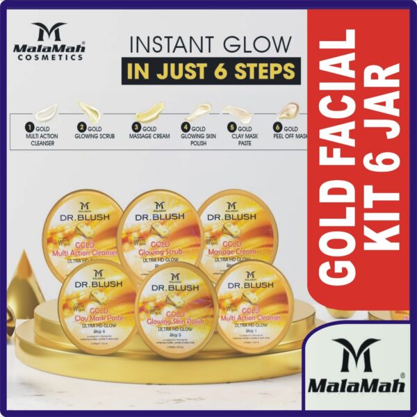 DR BLUSH ULTRA HD GLOW FACIAL KIT GOLD 100gm - Image 2