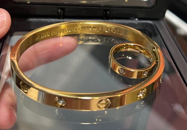Italian Cartier Bracelet with ring - Image 6