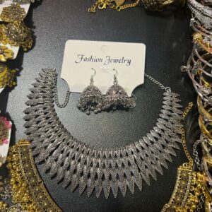 Leaf Silver traditional Jewelry Necklace set With fine quality