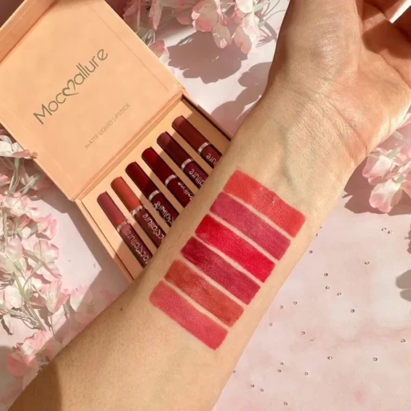 Mocalure Lip Gloss (6 Colors Matte Liquid Lipsticks Set) - Image 3