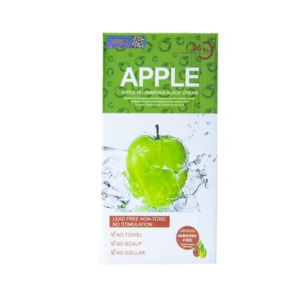 Apple Black Cream Natural Apple Hair Color 96 No Ammonia Black Hair Dye Cream For Women Men - Image 2